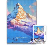 Puzzle Adulte 1000 pièces Aventure au Cervin Jeux relaxants Vacances à la Maison Passe-Temps Cadeau Père Noël Secret Dimensions 38x26cm