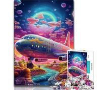 Puzzle Adulte 1000 pièces Avion coloré, Jouet éducatif et décompressant, idéal comme Cadeau pour Toute la Famille (38x26cm)