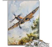 Puzzle Adulte 1000 pièces Avion Spitfire, Jeu éducatif et éducatif pour la Famille, idéal pour Les Anniversaires et Noël, 38x26cm