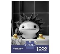 Puzzle Adulte 1000 Pièces Axolotl in Bathtub with Rubber Ducks Puzzles pour Adolescents - Anti-Stress - Chaque Pièce Est Unique - Jeu Stimulant 70x50cm/1000pcs