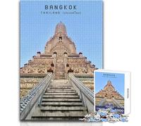 Puzzle Adulte 1000 pièces Bangkok - Jeu de Manipulation - Décoration idéale - Cadeau de Noël Secret - Dimensions : 38x26cm