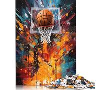 Puzzle Adulte 1000 pièces Basketball Pop Graffiti Jigsaw Puzzle Game Wooden Jigsaw Puzzle Band Teenagers and Fun Puzzles Games 1000pcs (75x50cm)