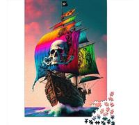 Puzzle adulte 1000 pièces bateau pirate coloré 1 puzzle créatif puzzle rectangulaire jeu de décompression 1000 pièces (38x26 cm)