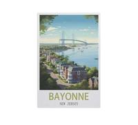 Puzzle Adulte 1000 Pièces，Bayonne, New Jersey，Bricolage sur Dessin Cadeau Unique sur Le Mur（38x26cm）-IH96