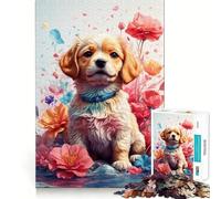 Puzzle Adulte 1000 pièces Bébé Labrador Découpe précise Activité cérébrale Amusante et relaxante Jeu de Noël Décoration pour la Maison (50x75cm)