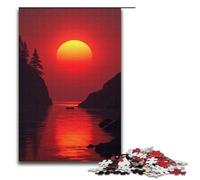 Puzzle Adulte 1000 pièces Blood of The Setting Sun Jeu Familial Amusant Anti-Stress Difficile 1000 pièces (38 x 26 cm)