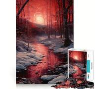Puzzle Adulte 1000 pièces Blood River Sharp Cut Art,Jeu de Concentration Amusant,Moment de détente,Cadeau de Noël Amusant (38x26cm)