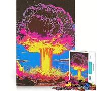 Puzzle Adulte 1000 pièces Bombe Atomique,Assemblage Parfait,Art,Jeu Intelligent,Cadeau,Jeu Lent,Cadeau d'art de Noël (38x52cm)