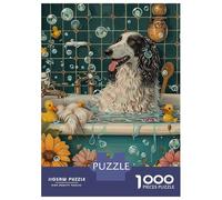 Puzzle Adulte 1000 Pièces Borzoi Dog Puzzles pour Adolescents, Jouets Anti-Stress, Défi Difficile, Cadeau d'anniversaire Unique 38x26cm/1000pcs