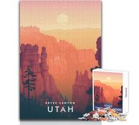 Puzzle Adulte 1000 pièces Bryce Canyon Utah - Jeu éducatif - Motif à Assembler - Cadeau - Dimensions 50x75cm