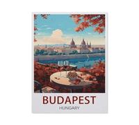 Puzzle Adulte 1000 Pièces，Budapest, Hongrie, Affiche de Voyage Vintage，Puzzle Classique Jouet Jeu De Puzzle Unique Décorations pour La Maison Et Cadeaux Puzzle pour Enfants Et Adultes（50x70cm）-BE55