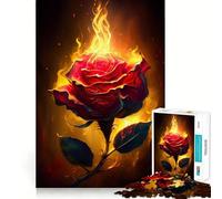 Puzzle Adulte 1000 pièces Burning Love V Bords impeccables Jeu de Concentration mentale Amusant et Calme Décoration de Noël Cadeau (38x52cm)