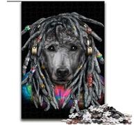 Puzzle Adulte 1000 pièces Caniche avec Dreadlocks en Bois, idéal pour s'amuser en Famille, se détendre et Offrir des Cadeaux de Noël 50x75cm pour Les Adolescents et Les familles, Cadeau de Noël idéal