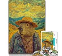 Puzzle Adulte 1000 pièces Capybara façon Night Sky, Aide Le Cerveau à exercer des Jouets addictifs pour cultiver la Patience Décoration Parfaite 75x50cm