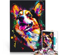 Puzzle Adulte 1000 pièces Cardigan Welsh Corgi Dog Art pour Le Plaisir en Famille 26x38cm est idéal comme Cadeau pour Toute la Famille