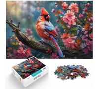 Puzzle Adulte 1000 Pièces, Cardinal Bird, Cadeau De Noël, 1000pcs (70x50cm) | Pour les jours de pluie : ce puzzle pour adultes de 1000 pièces convient aux soirées et aux w nds.