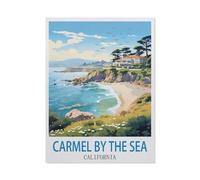 Puzzle Adulte 1000 Pièces,Carmel-by-The-Sea, Californie,Décor À La Maison Dessin Animé Paysage Jeu De Décompression Cerveau Défi Difficulté Jouet Éducatif pour Enfants Puzzle Puzzles(50x70cm)-CO28