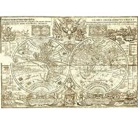 Puzzle Adulte 1000 Pieces Carte du Monde Carte Rétro Carte Ancienne 75 * 50Cm