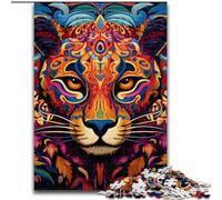 Puzzle Adulte 1000 pièces Carton Motif léopard Africain, Taille 38x26cm, Jeu créatif pour la Famille et décoration d'intérieur, Cadeau de Noël idéal pour Les Adolescents