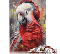 Puzzle Adulte 1000 pièces, Casque Perroquet Gris, Jeu éducatif, défi, 1000 pièces (75 x 50 cm)