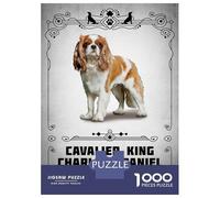 Puzzle Adulte 1000 Pièces Cavalier King Charles Span Puzzles pour Adolescents pour S'amuser en Famille Difficile Et Stimulant Un pour Les Jeux 38x26cm/1000pcs