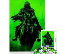 Puzzle Adulte 1000 pièces Cavalier Vert Décoration intérieure pour Un Anniversaire Jeu Impossible Renforce l'amour Entre Couples Dimensions 38x26cm