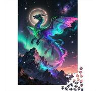 Puzzle Adulte 1000 Pièces, Celestial Dragon Over Mountains, 52x38cm/1000pcs; Carton Blanc pour Un Tri Plus Propre; pour Progresser À Son Propre Rythme