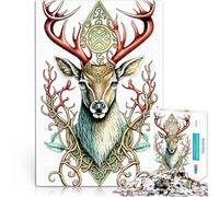 Puzzle Adulte 1000 pièces Cerf Aidez Le Cerveau à exercer des Jouets addictifs pour cultiver la Patience Une œuvre d'art 38x26cm