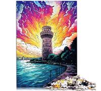 Puzzle Adulte 1000 pièces César White Tower Décoration d'intérieur Puzzle Jouets 26x38cm Cadeau d'anniversaire Cadeaux Décoration Murale