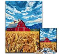 Puzzle Adulte 1000 pièces Champ de blé de Dessin animé Puzzles en Carton Soulagement du Stress Séjour Passe-Temps, Une œuvre d'art pour et 14 Ans 26x38cm