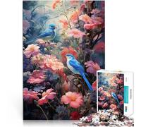 Puzzle Adulte 1000 pièces Chants d'oiseaux et Fleurs pour Le Jeu éducatif Challenge Toy est idéal comme Cadeau pour Toute la Famille 38x26cm