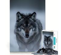 Puzzle Adulte 1000 pièces Chasse aux Loups et prédateurs Jeu de Stimulation Cognitive Conception sans Espace Cadeau d'anniversaire Casse-tête (38x52cm)