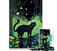 Puzzle Adulte 1000 pièces Chat dans Un rêve Jeu de précision Jouet cérébral Intelligent pour Passer Le Temps Libre Cadeau d'anniversaire pour l'esprit (38x26cm)