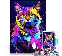Puzzle Adulte 1000 pièces Chat Jouets addictifs pour Le défi de l'intelligence cérébrale est idéal comme Cadeau pour Toute la Famille 75x50cm