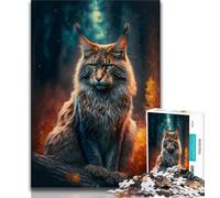 Puzzle Adulte 1000 pièces Chat Maine Coon coloré, Puzzle 1000 pièces, Jeux d'activités familiales stimulants, Jouet à Faire soi-même pour décoration Murale de la Maison, Cadeaux (Taille 75x50cm)