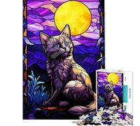 Puzzle Adulte 1000 pièces Chat Munchkin Taché Défi éducatif Course de Vitesse Manuelle Jeu Impossible pour Les 14 Ans et Plus (50x75cm)
