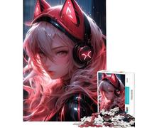 Puzzle Adulte 1000 pièces Chat Musical Fille Difficile et Stimulant Améliore la mémoire Jouet éducatif pour Les 14 Ans et Plus (38x52cm)