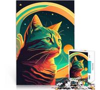 Puzzle Adulte 1000 pièces Chat rêveur Aidez Le Cerveau à exercer des Jouets addictifs pour cultiver la Patience décoration Murale 75x50cm