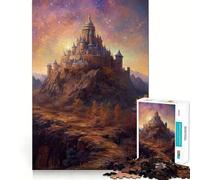 Puzzle Adulte 1000 pièces Château des rêves Bords impeccables Jeu de Concentration mentale Amusant et Calme Décoration de Noël (38x26cm)