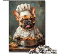 Puzzle Adulte 1000 pièces Chef Bulldog, Jeu Stimulant pour Les 14 Ans et Plus, à Offrir à Toute la Famille et aux Amis (Taille 26x38cm)