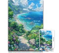 Puzzle Adulte 1000 pièces Chemin de Jardin côtier Apprentissage Éducatif Jeu Idéal Cadeau pour Les Amateurs de Jeux (Taille 38x52cm)
