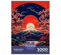 Puzzle Adulte 1000 Pièces Cherry Blossom Japanese Puzzles Adultes Vacances À La Maison Activités Amusantes À Faire À La Maison Cadeaux pour Les Amis Et La Famille 52x38cm/1000pcs