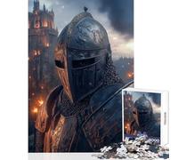 Puzzle Adulte 1000 pièces Chevalier en Armure Jeu éducatif pour se détendre et s'amuser Comprend Une Affiche et Une fiche de Questions-réponses Assorties Dimensions 38x26cm