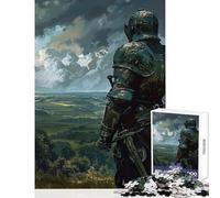 Puzzle Adulte 1000 pièces Chevalier sur Une Colline Décoration intérieure Jeu de Construction pour Femmes et Hommes Idéal pour Un Anniversaire ou Noël Dimensions 50x75cm