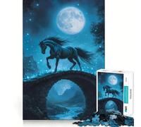 Puzzle Adulte 1000 pièces Chevauchée d'étoiles Décoration aux Bords Nets,Jeu de réflexion,Divertissement Facile,décoration de Noël (50x75cm)