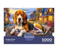 Puzzle Adulte 1000 Pièces Chien de Compagnie Mignon Beagle, Jeu De Création Et Logique pour Enfants, Qualité Supérieure, Adulte Classique Puzzle 52x38cm/1000pcs