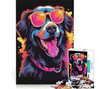 Puzzle Adulte 1000 pièces Chien Mignon et coloré Jeu éducatif Décoration intérieure Renforce l'amour Entre Les Couples 38x52cm