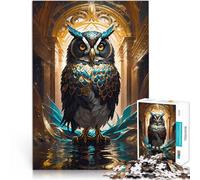 Puzzle Adulte 1000 pièces Chouette élégante Difficile à réaliser mais Amusant et Humoristique décoration Murale 52x38cm