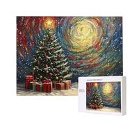 Puzzle Adulte 1000 Pièces Ciel étoilé Sapin de Noël 75x50cm Impossible Difficile Défiant, Puzzles pour Adultes Jeu éducatif Défi Jouets 1000 Pièces Puzzles pour Adultes, Créatif Cadeau u-851