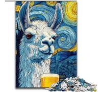 Puzzle Adulte 1000 pièces Ciel Nocturne Alpaga Jeu de réflexion Jeu éducatif pour Anniversaire, Noël pour Les 14 Ans 26x38cm